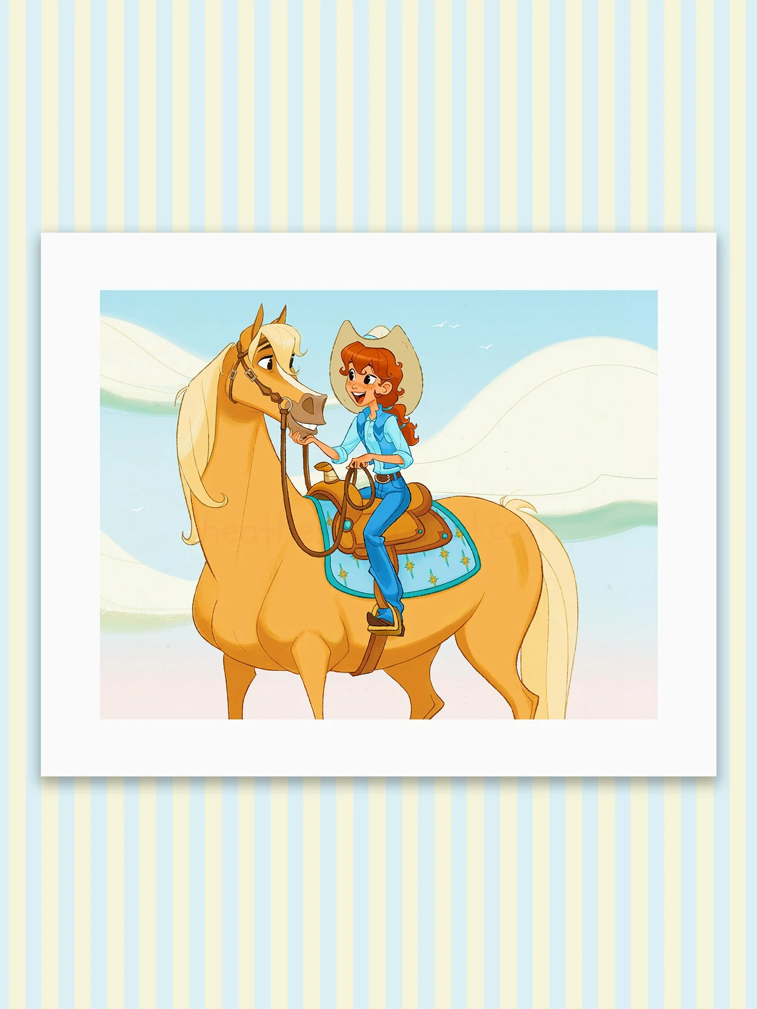 Cowgirl Art Print