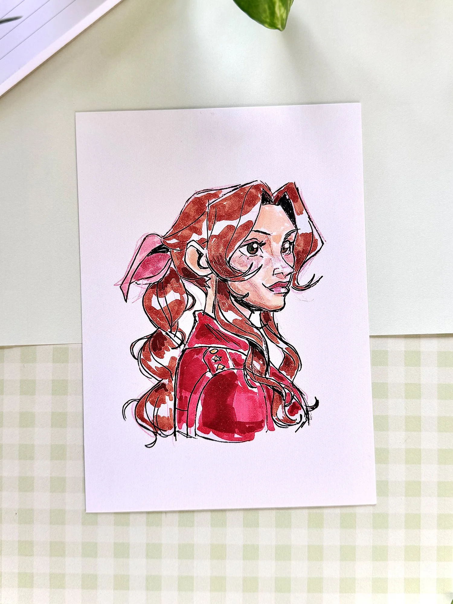 Aerith Bust Sketch Mini Print
