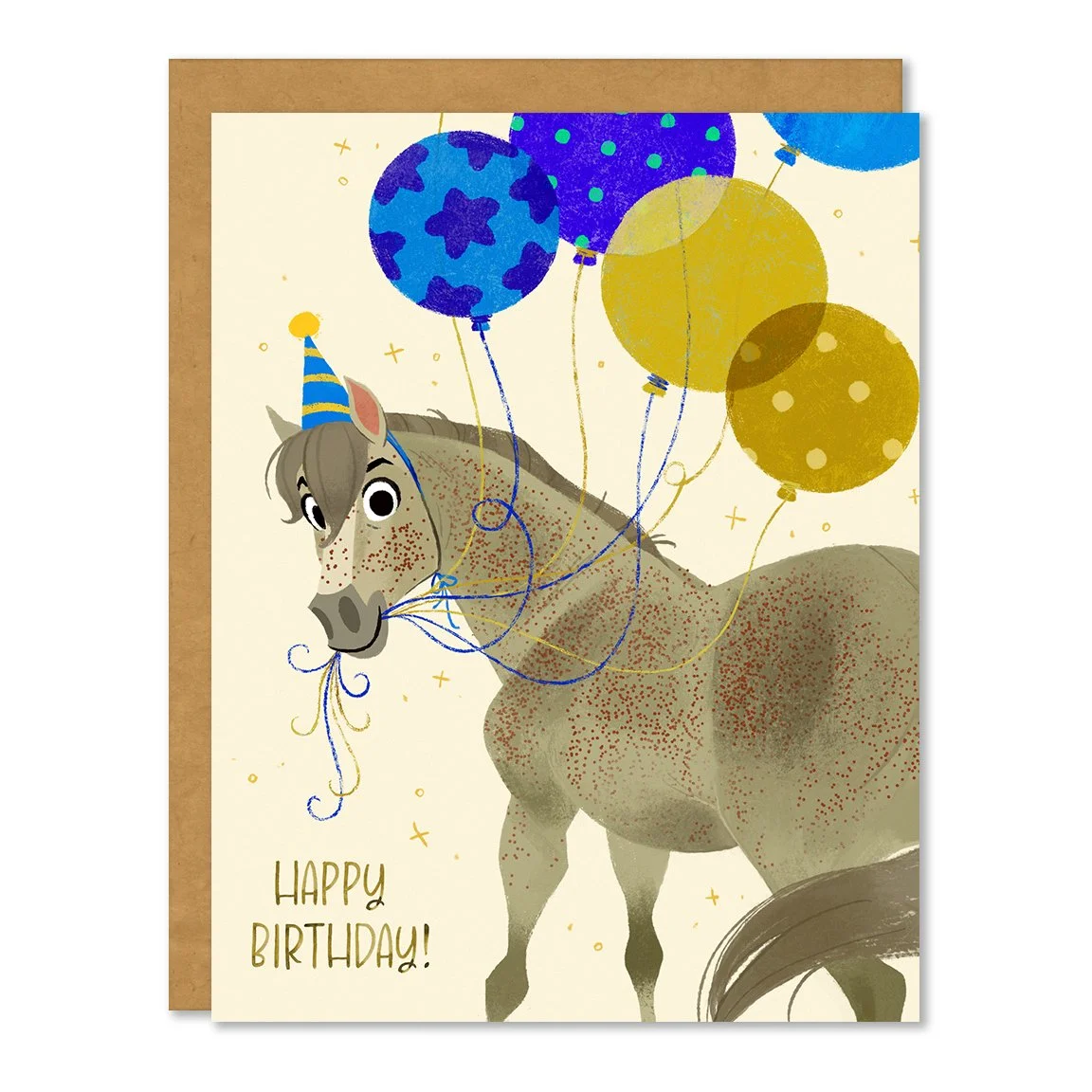 Birthday Balloons - Horsey Birthday Card