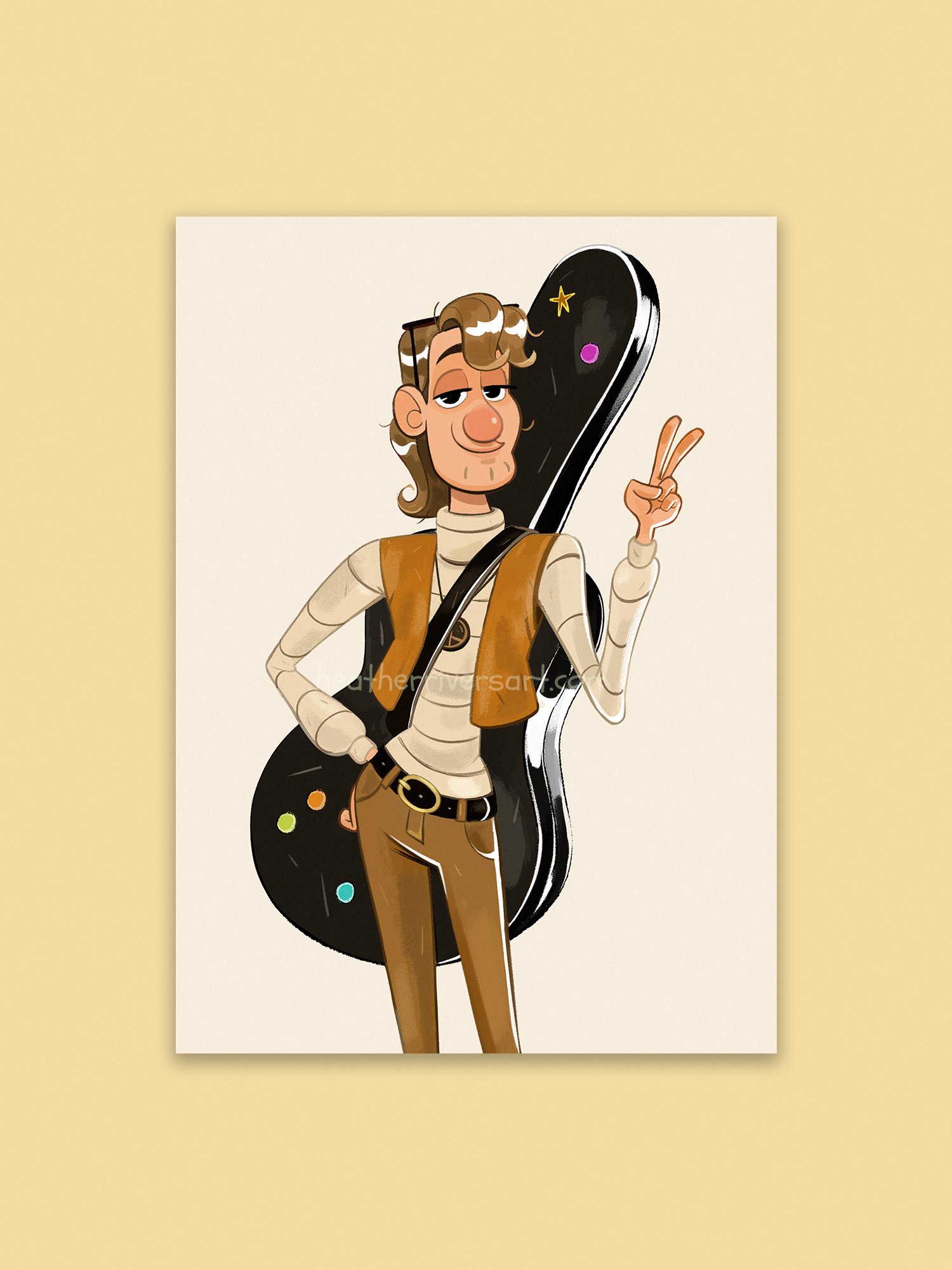 Guitarist II Mini Print