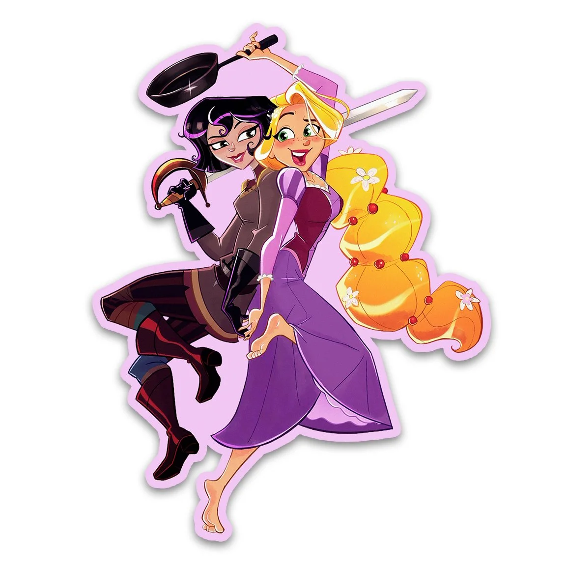 Sun & Moon Besties Die-Cut Sticker