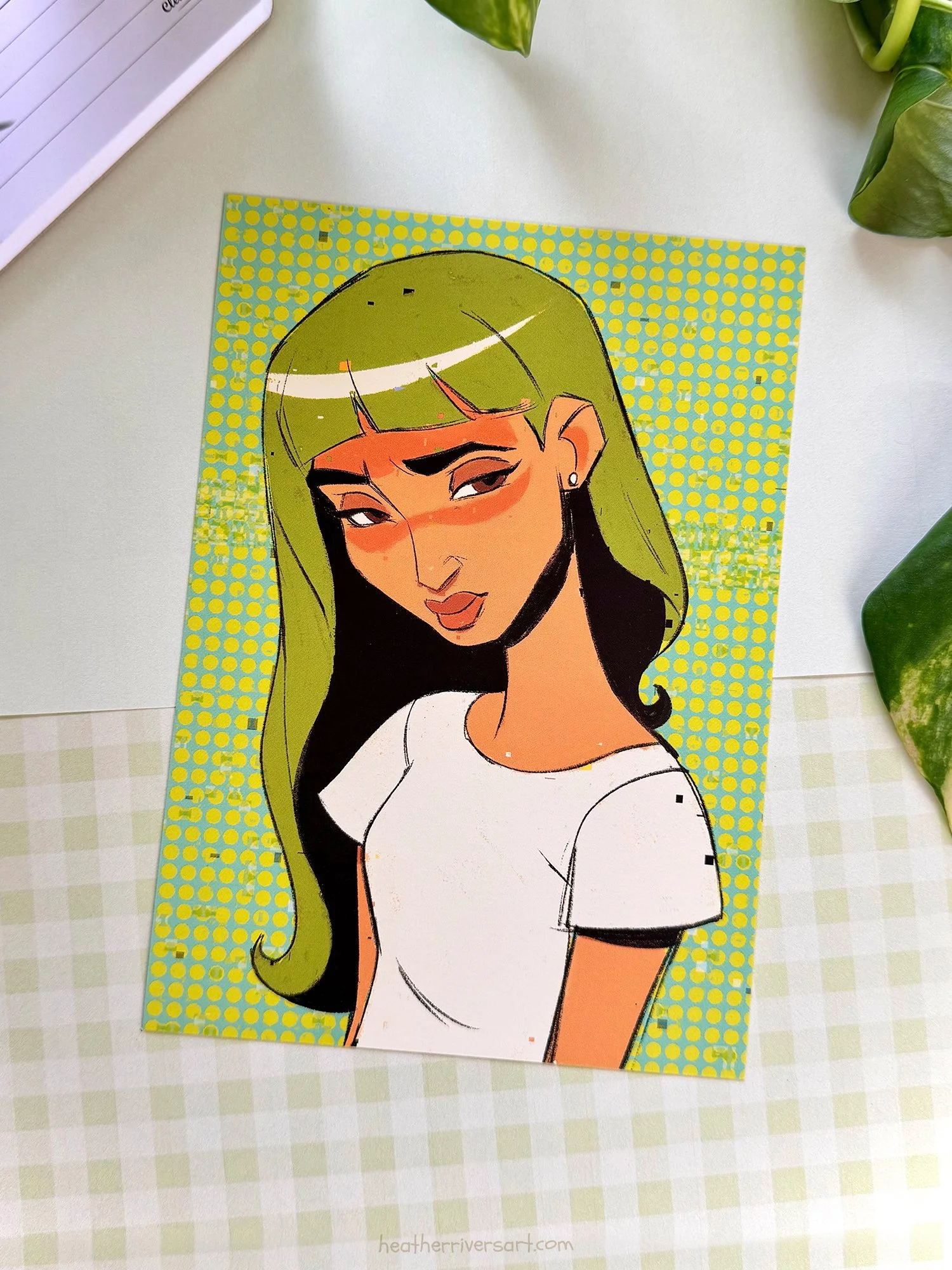 Green Girl Mini Print