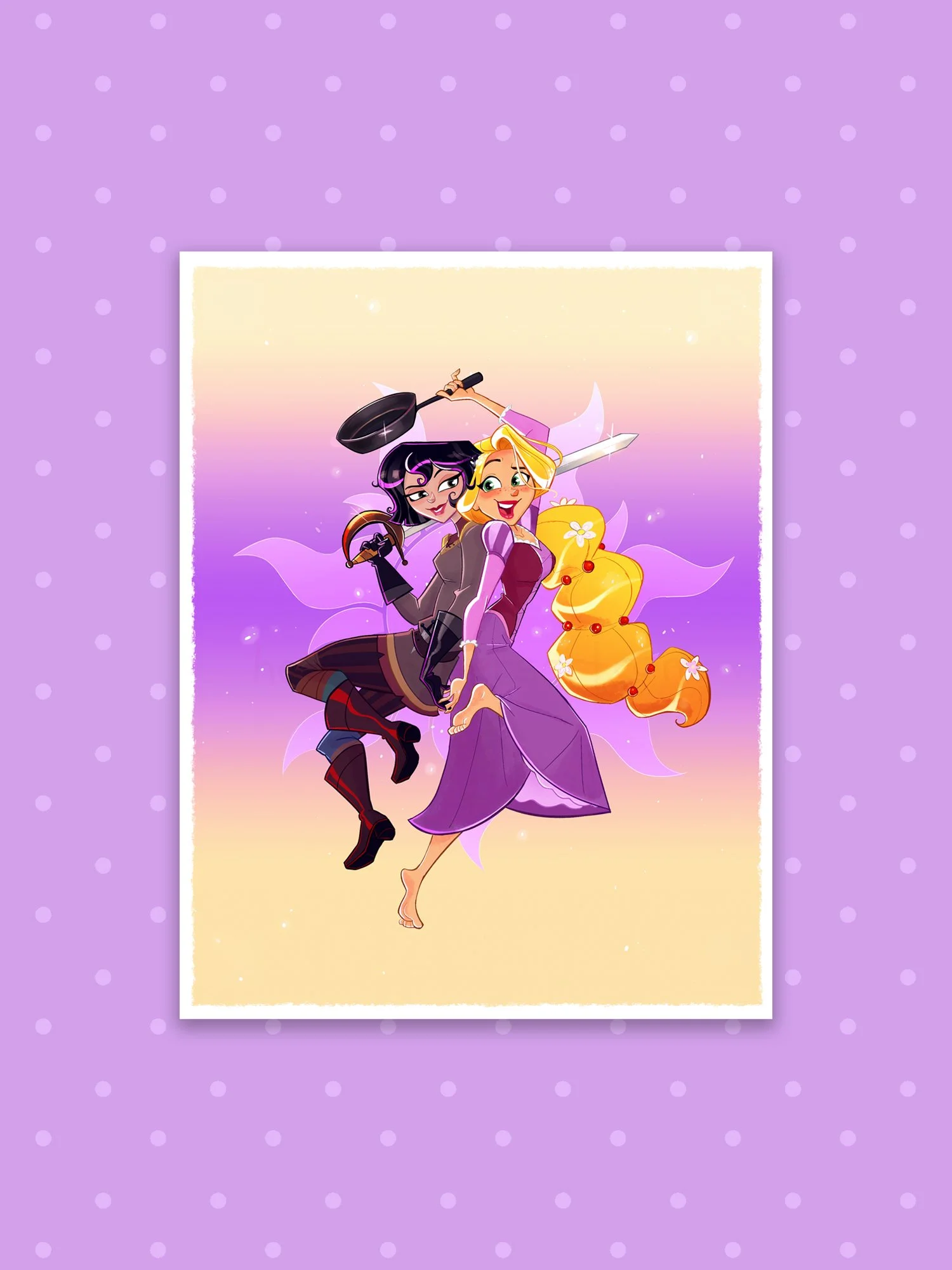 Sun and Moon Besties Print