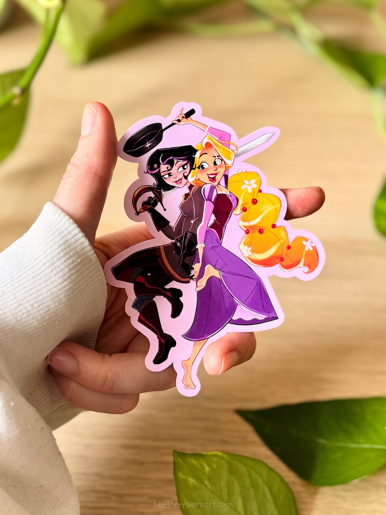 Sun & Moon Besties Die-Cut Sticker