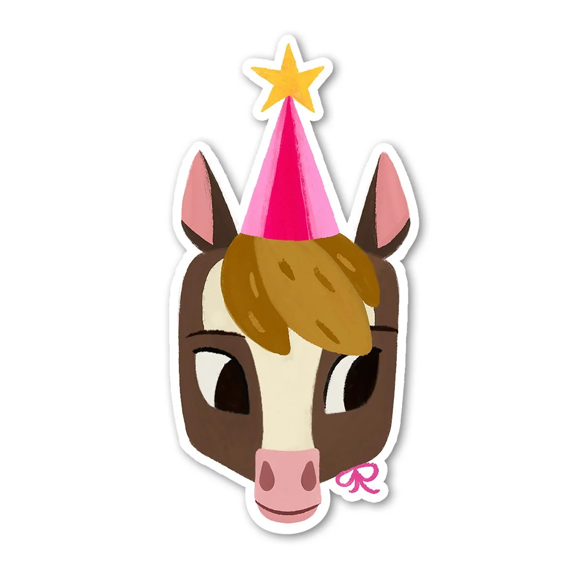 Birthday Pony Die-Cut Sticker