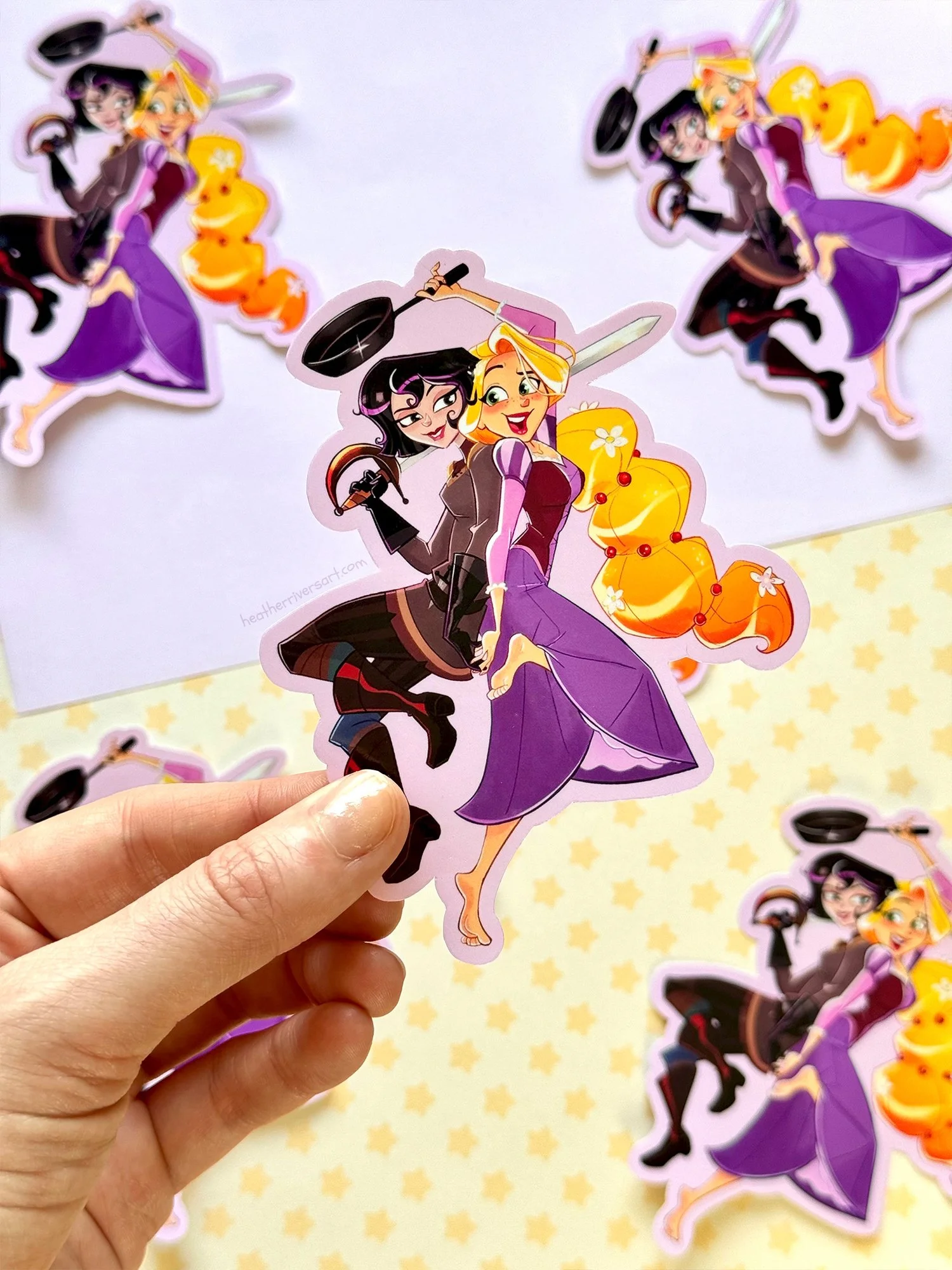 Sun & Moon Besties Die-Cut Sticker