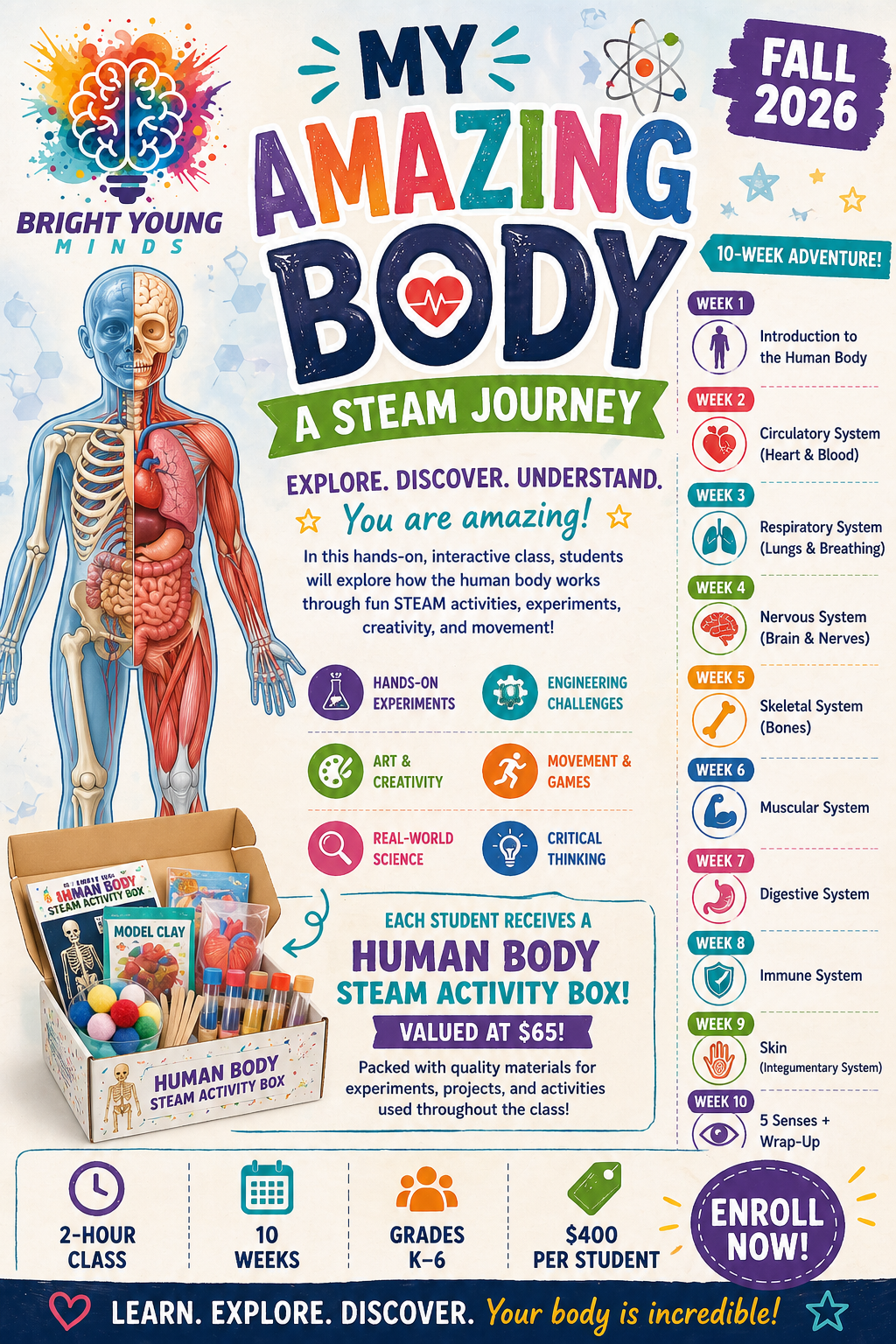 My Amazing Body: A STEAM Journey – Fall 2026
