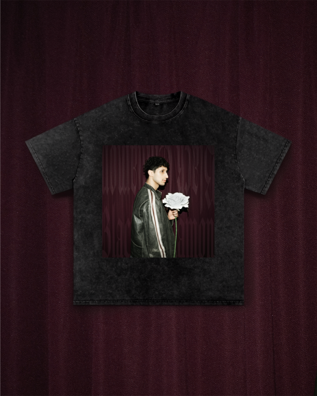 Black Cinnamon- Snow Washed Oversized Cotton T-Shirt