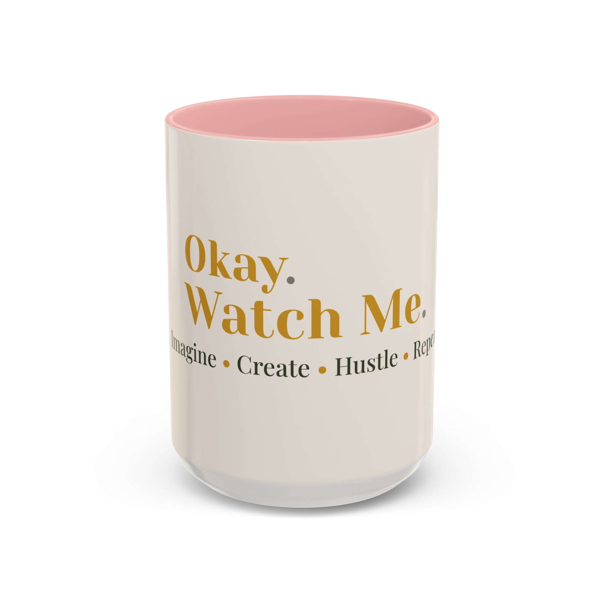Ceramic Mug — Imagine • Create • Hustle • Repeat'  (2 sizes)