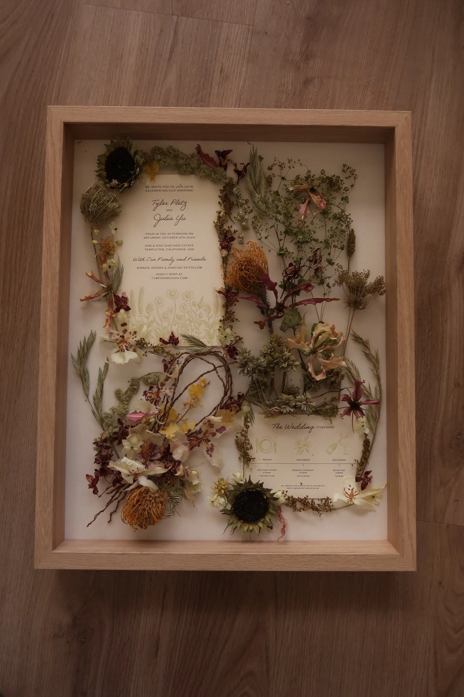 16x20 Natural Oak Framed Shadowbox