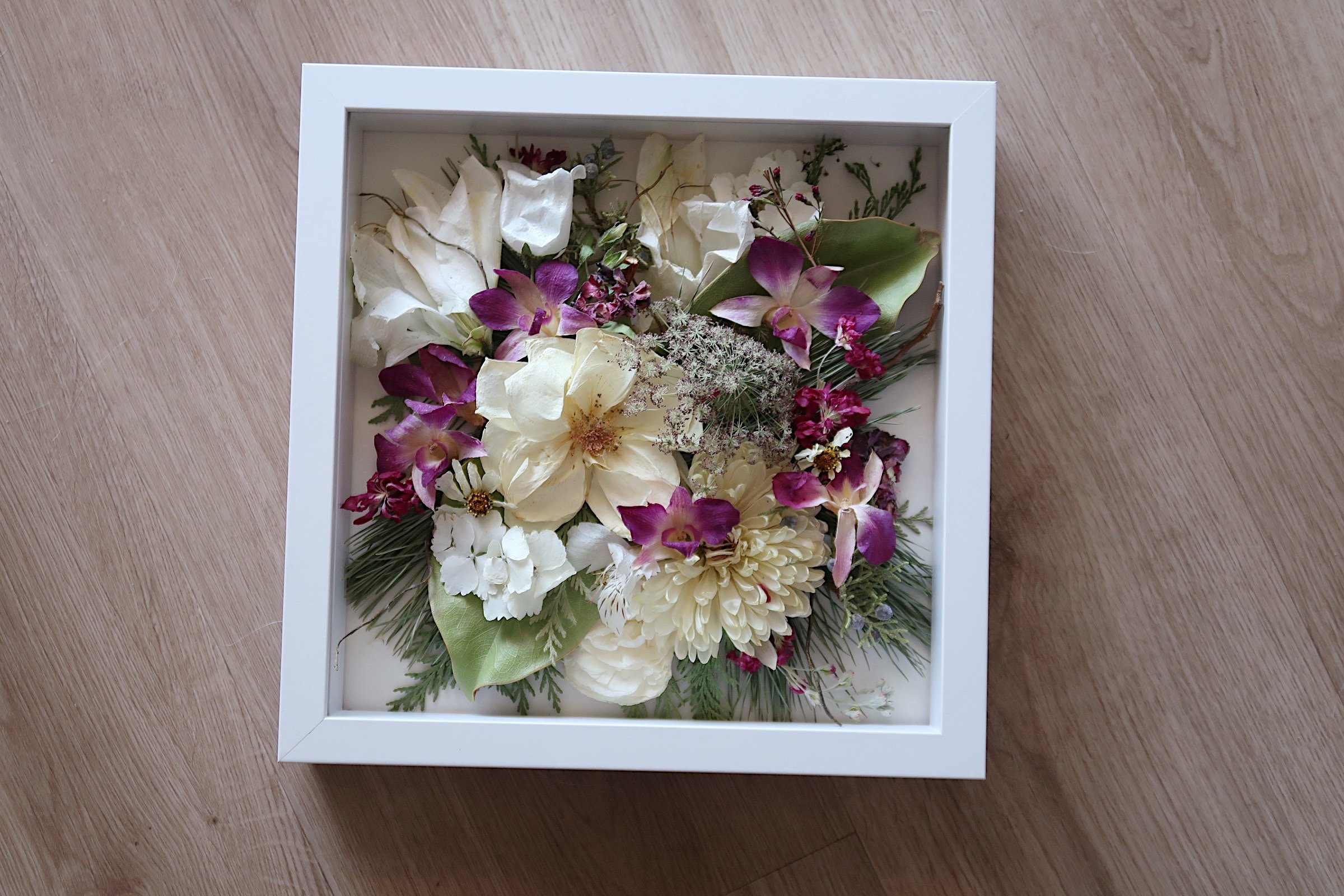 11x11x2 White Framed Shadowbox