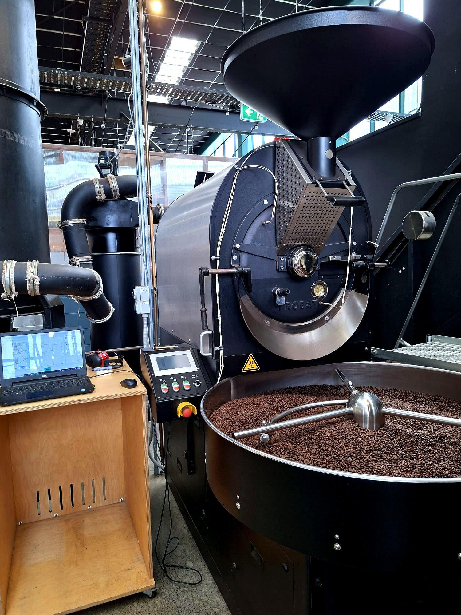 Probat P25 II commercial roaster at Common's shared Auckland roastery