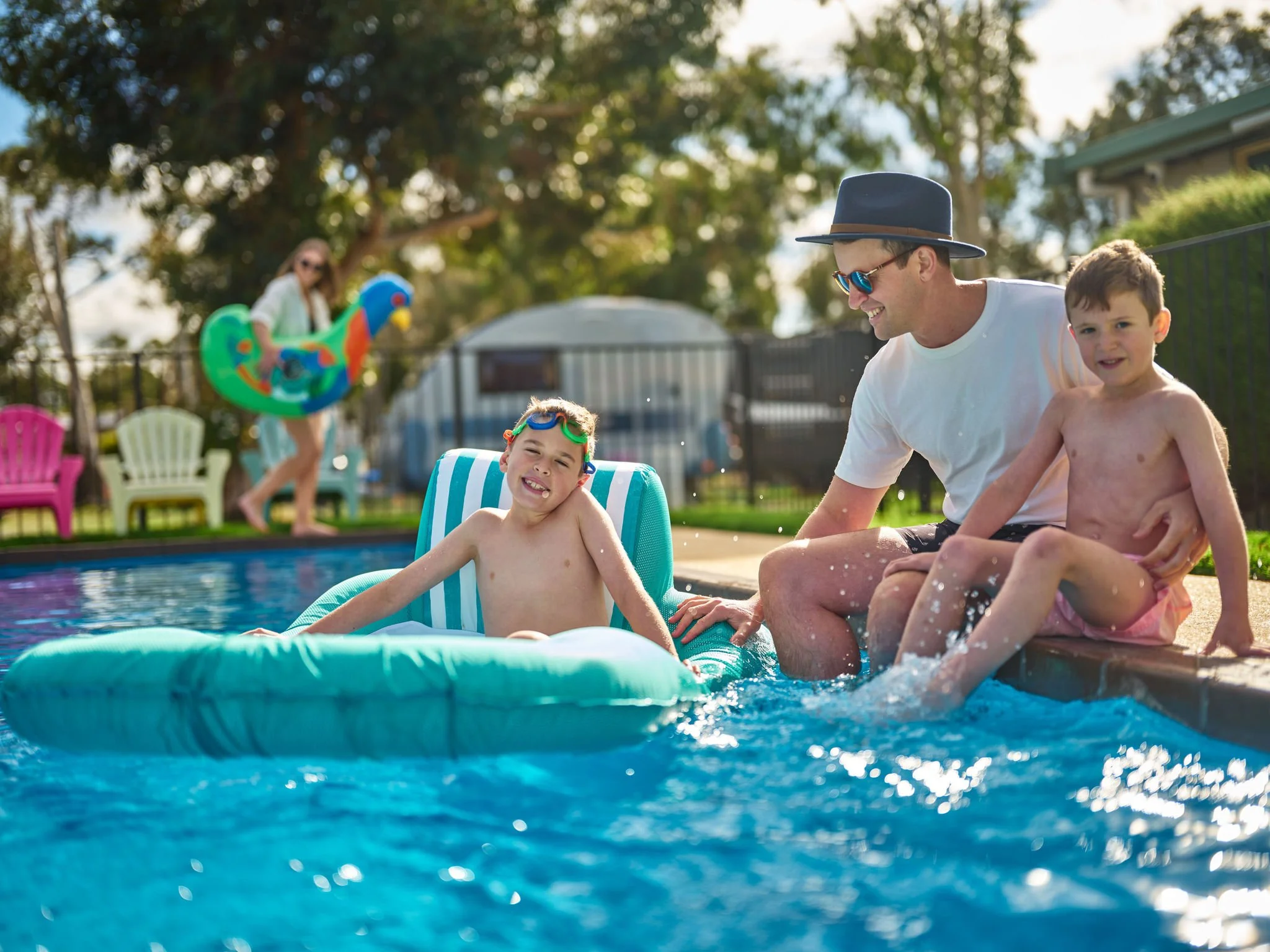 The pool at Acacia Caravan Park