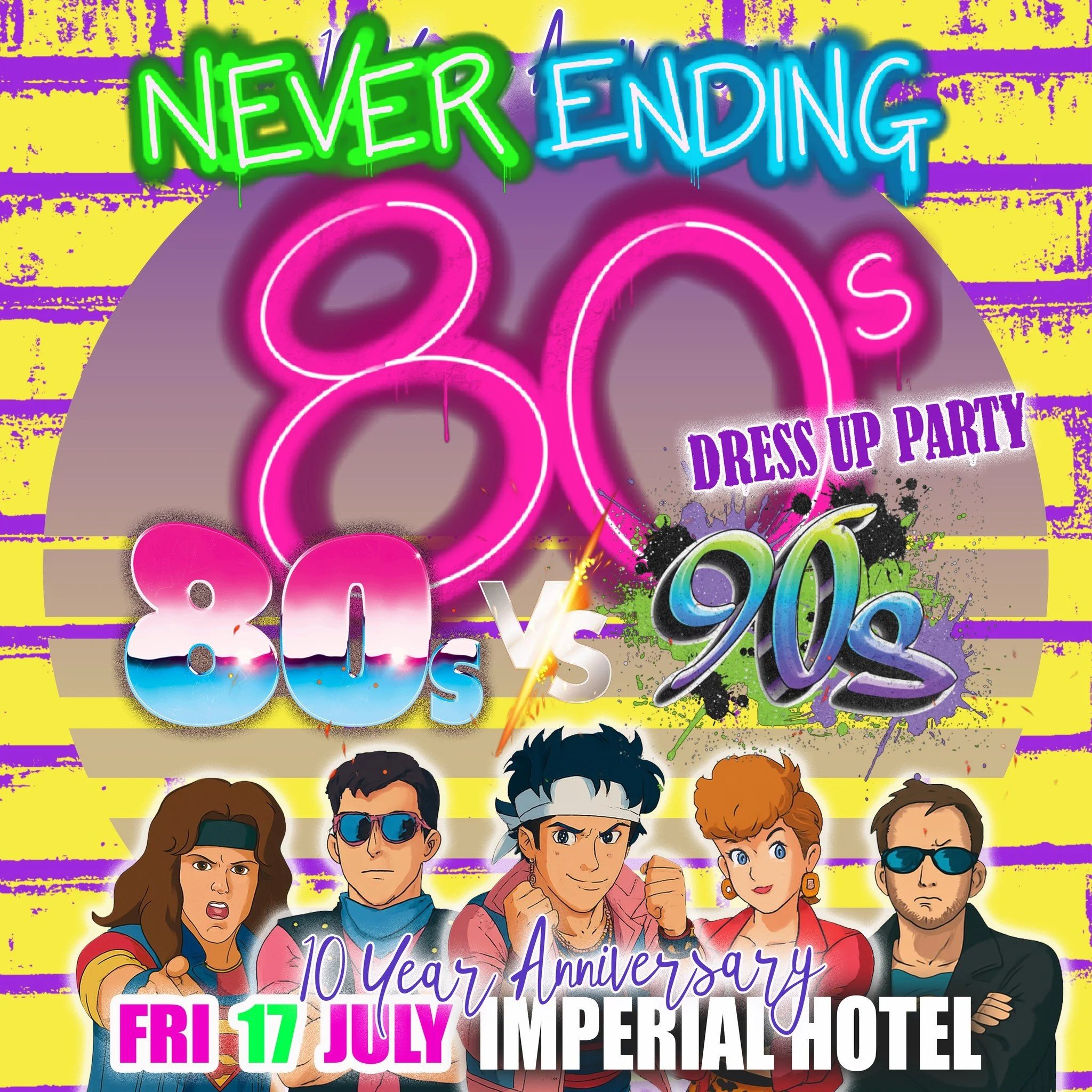 Never Ending 80s: 80s vs 90s Battle of The Decades