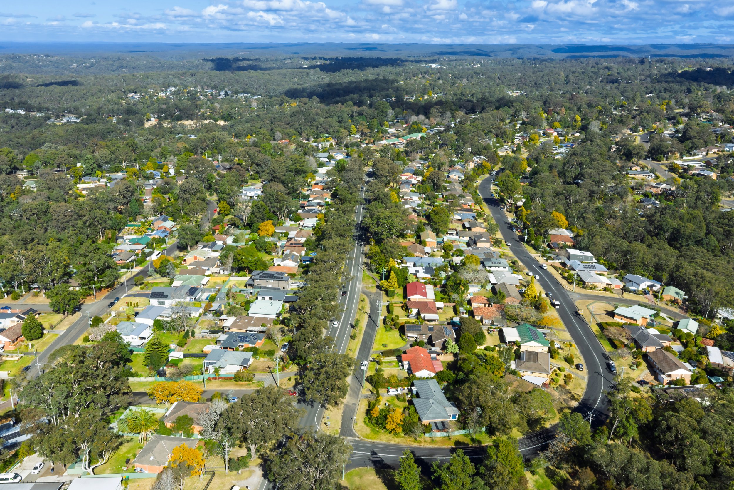 Springwood NSW from above - shutterstock_2656259489