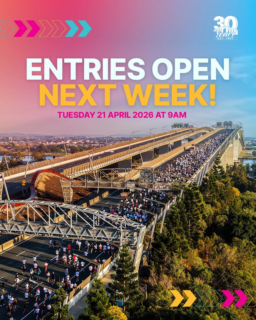 Entries open in one week. 
Brisbane&rsquo;s biggest and best fun run is almost back. 👀🏃&zwj;♀️