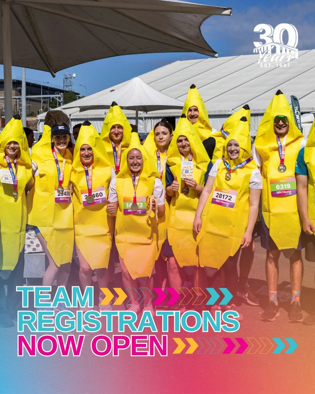 Running together puts the FUN in fun run! 🏃🏃&zwj;♂️🏃&zwj;♀️

The team manager portal is now open and ready for you to create your team prior to entries opening Tuesday 21 April.

Register your team today via our website.