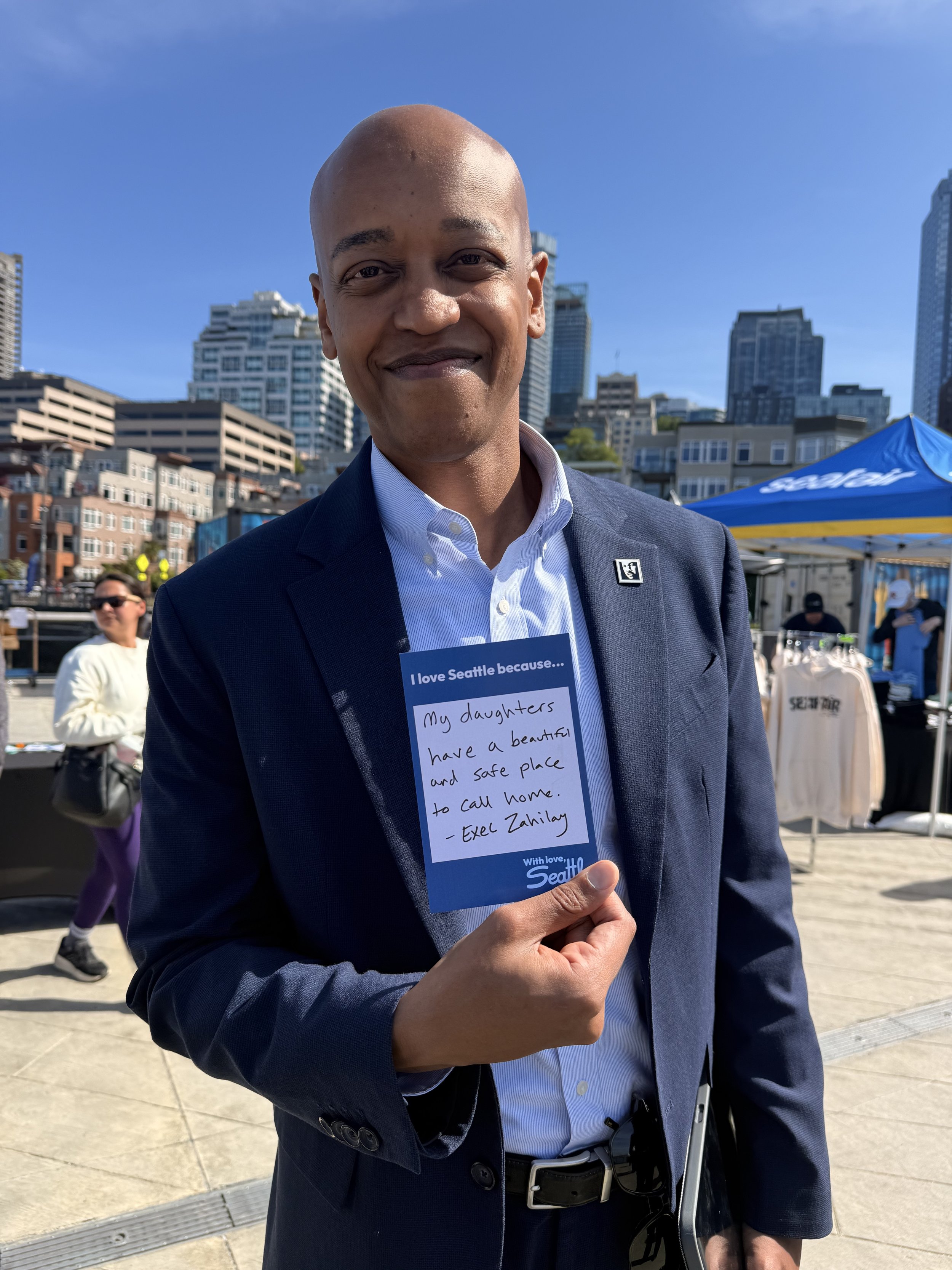 Executive Girmay Zahilay's Love Note from Seafair Installation