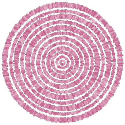 Pink concentric circles on a black background.