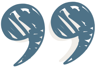 A comma and a semicolon, both with a striped pattern, on a black background.