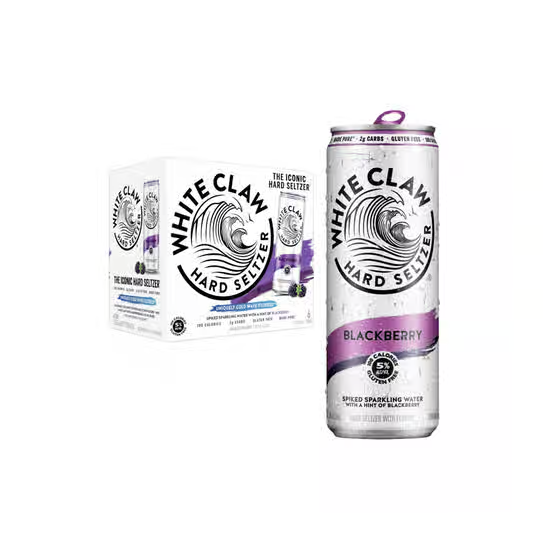 White Claw Gluten Free Blackberry Hard Seltzer Cans