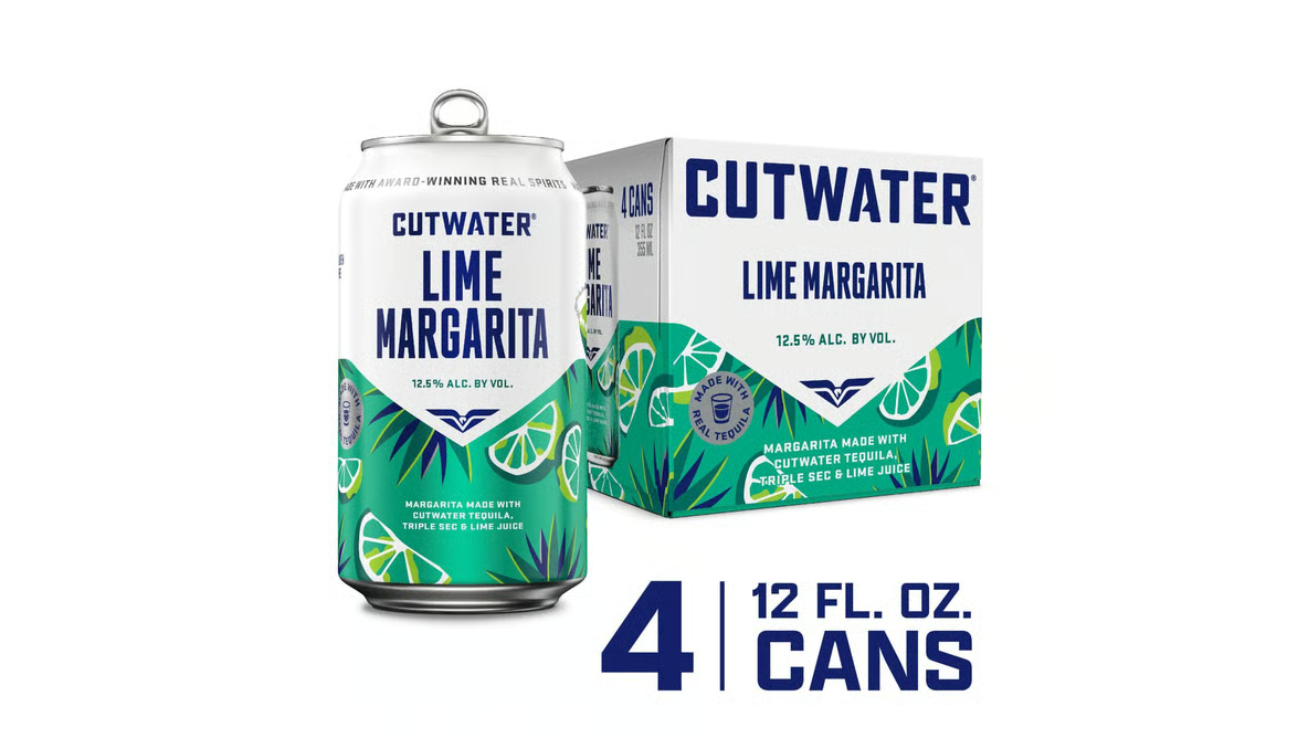 Cutwater Cocktails Gluten Free Lime Margarita Cocktail Cans