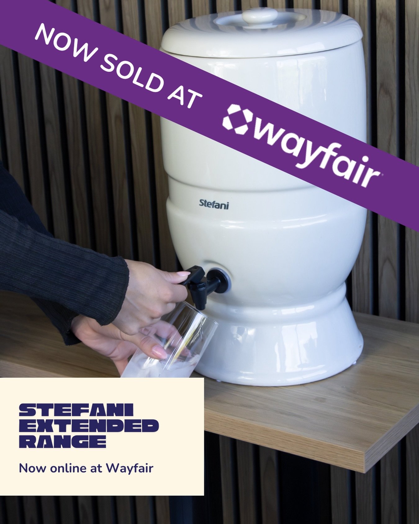 We&rsquo;re proud to announce that Stefani water filtration products &amp; accessories are now available in the USA online with @wayfair💧