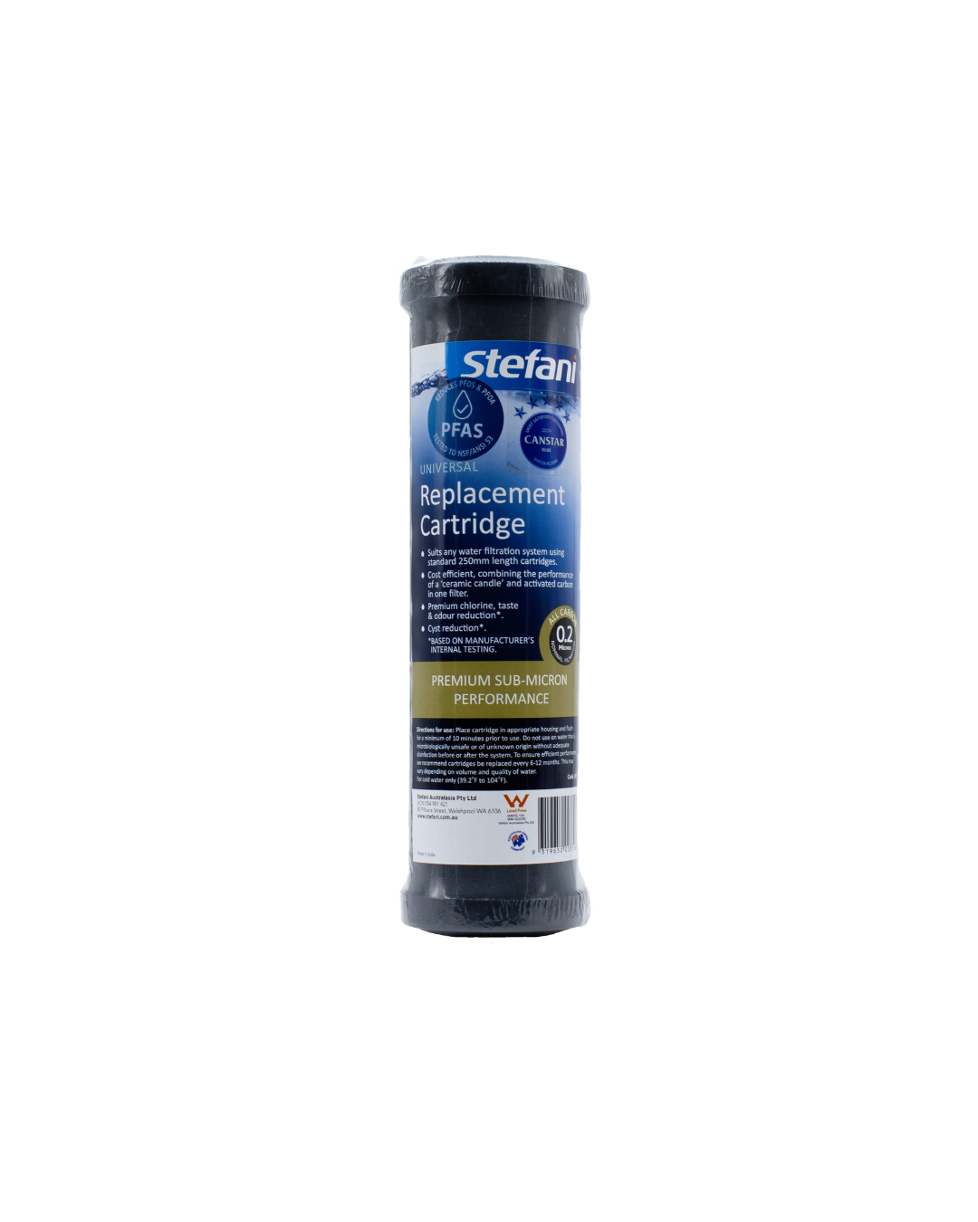 Stefani Carbon Universal Replacement Cartridge 0.2 Micron