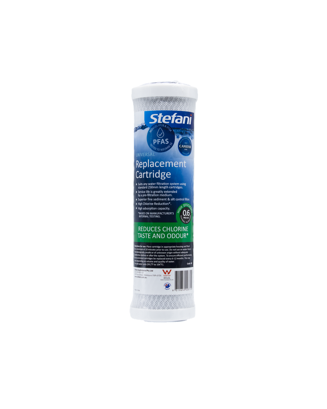 Stefani Universal Replacement Cartridge Carbon 0.6 Micron