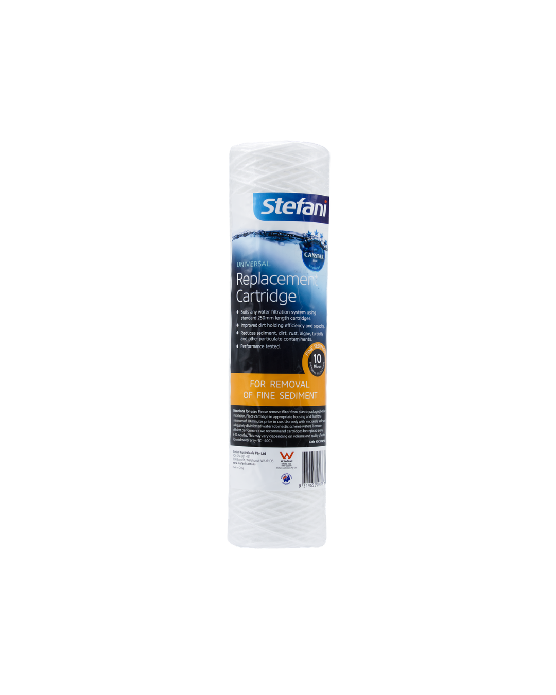 Stefani Universal Replacement Sediment Cartridge 10 Micron