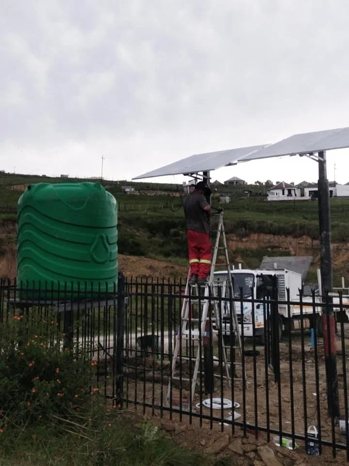 🌞🔧 Harnessing the power of the sun! Our solar borehole is almost ready to transform lives by providing clean water, sustainably. Every panel and drop counts towards a greener future. Stay tuned as we wrap up this impactful project! 💧🔋 #RenewableE