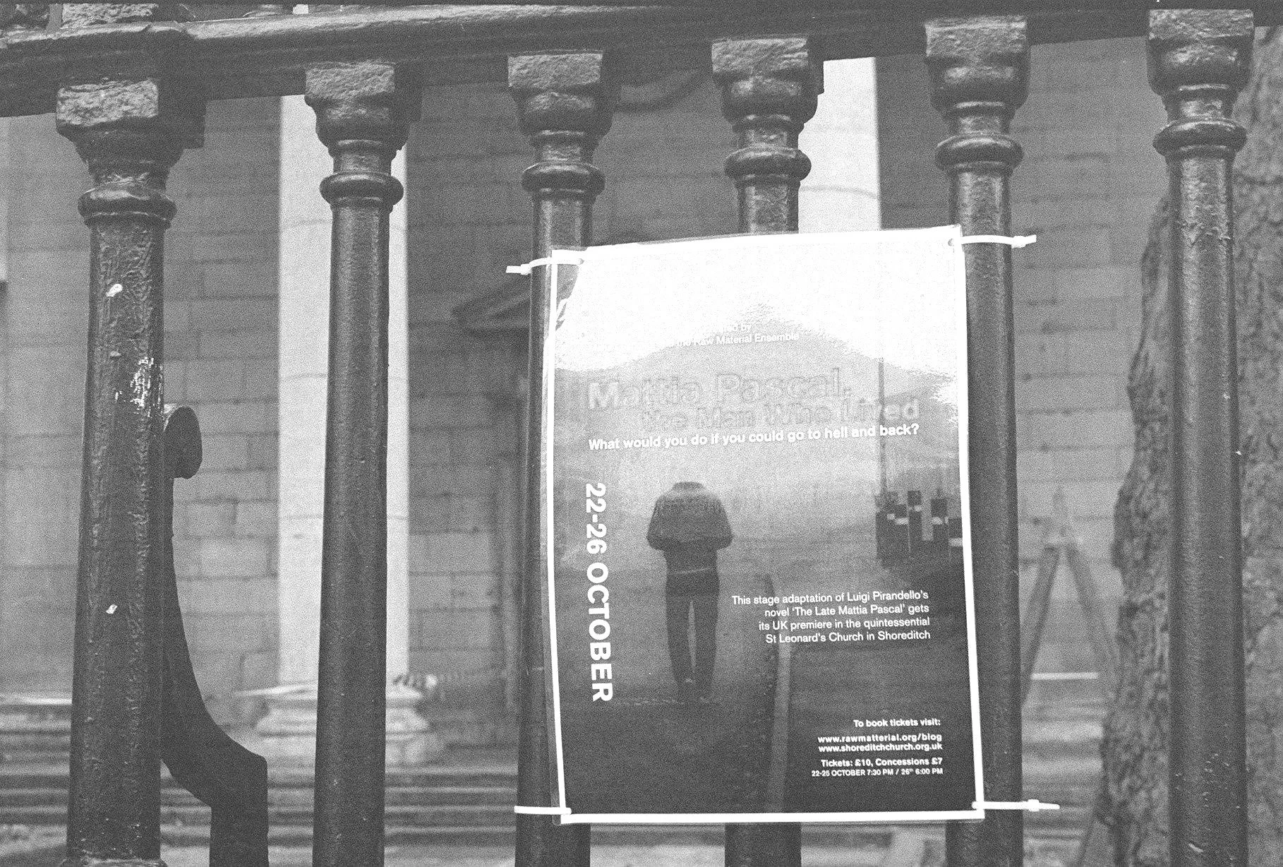 The Late Mattia Pascal, performance, Shoreditch Church, London, 2014