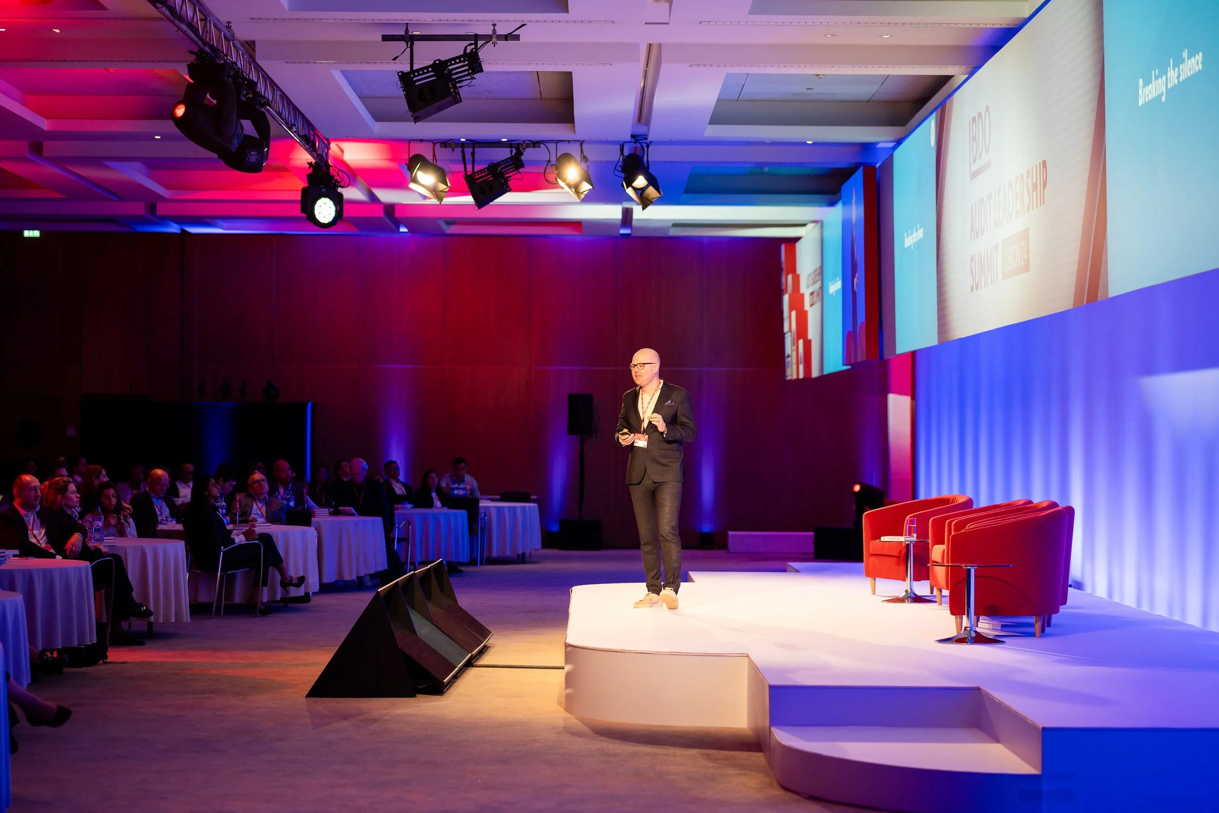 Tobias Sturesson speaking at BDO Global's Audit Leaders Summit in Lisbon. 