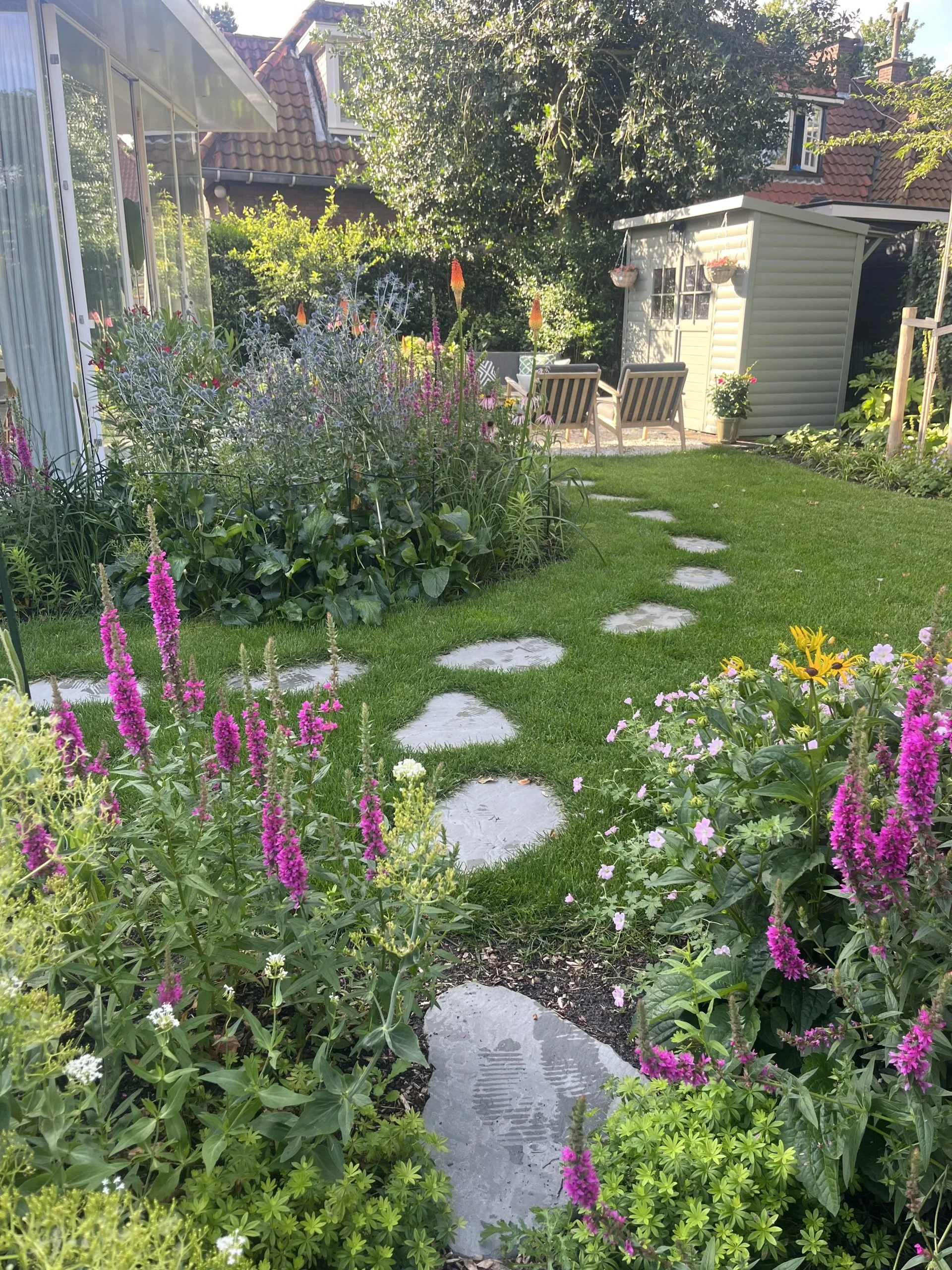 Kleurrijke familietuin