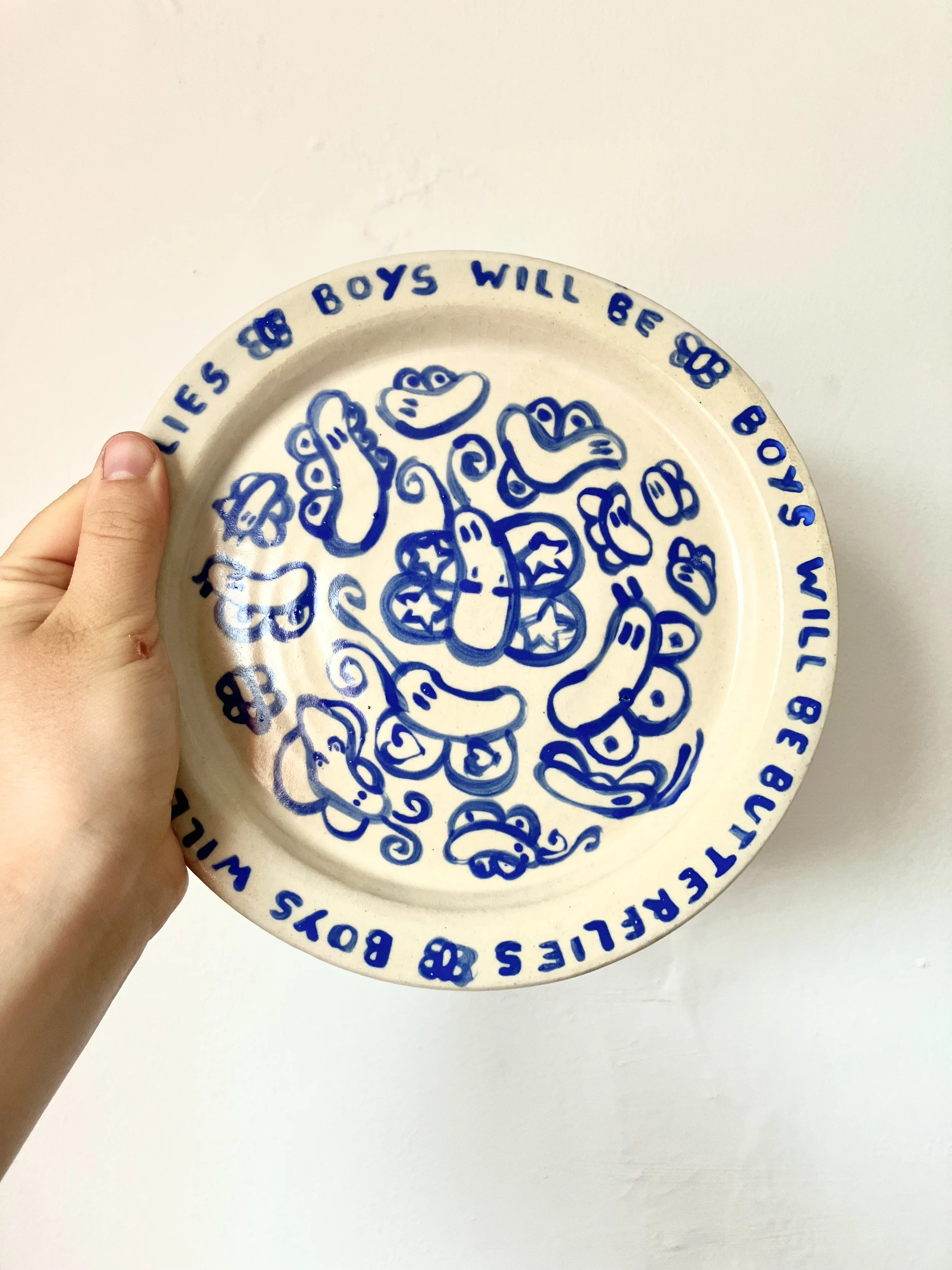 boys will be butterflies plate medium 002