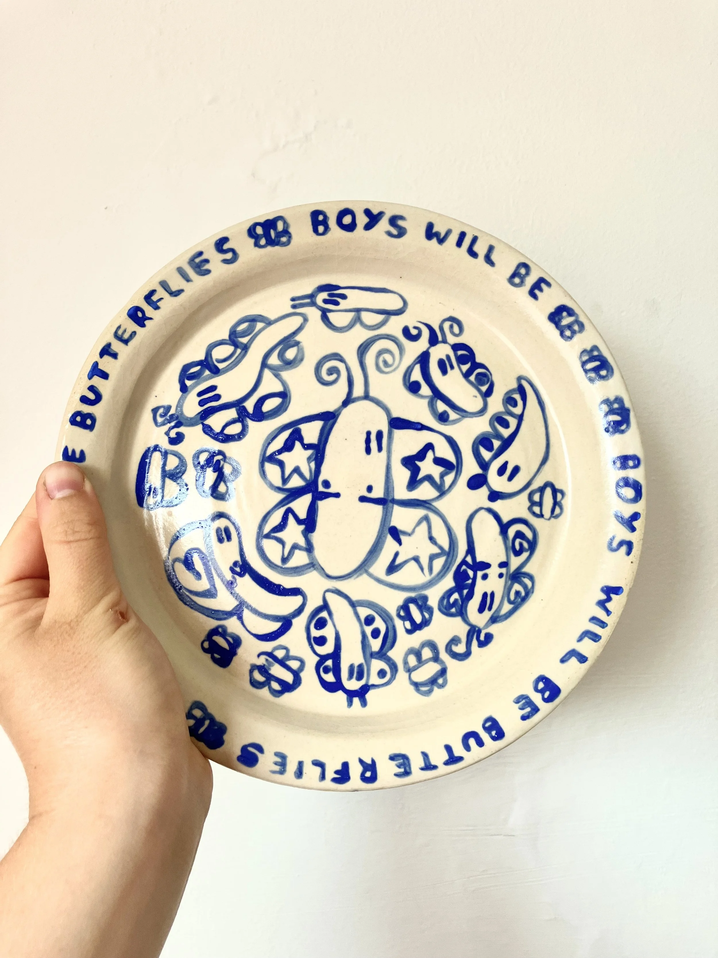 boys will be butterflies plate medium 003
