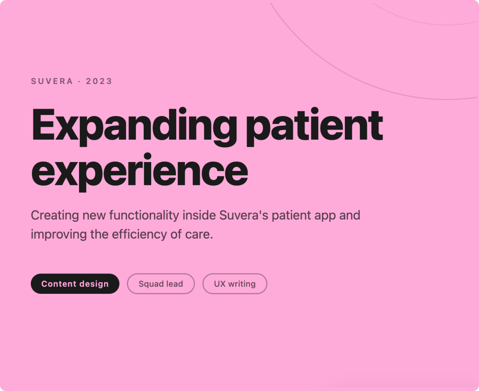Expanding patient experience</span>