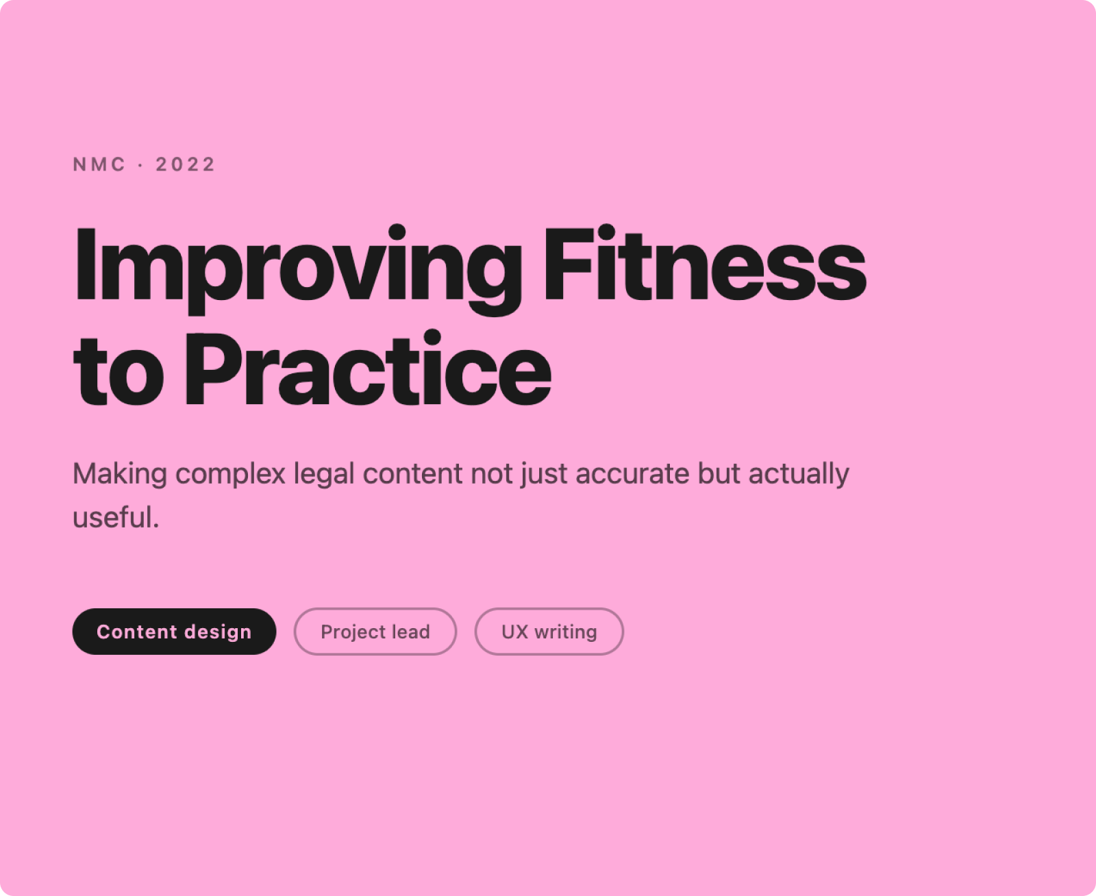 Improving Fitness to Practice