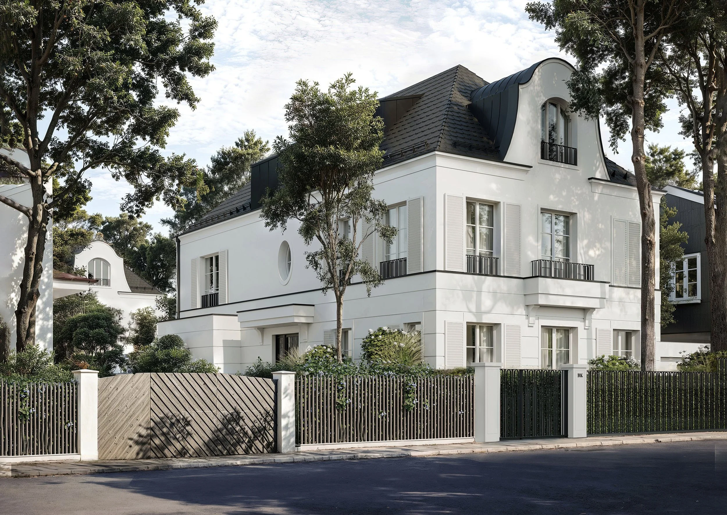 Außenansicht Straße zum Immobilienprojekt in der Westerholzstraße 7 in München der BK Baukunst GmbH