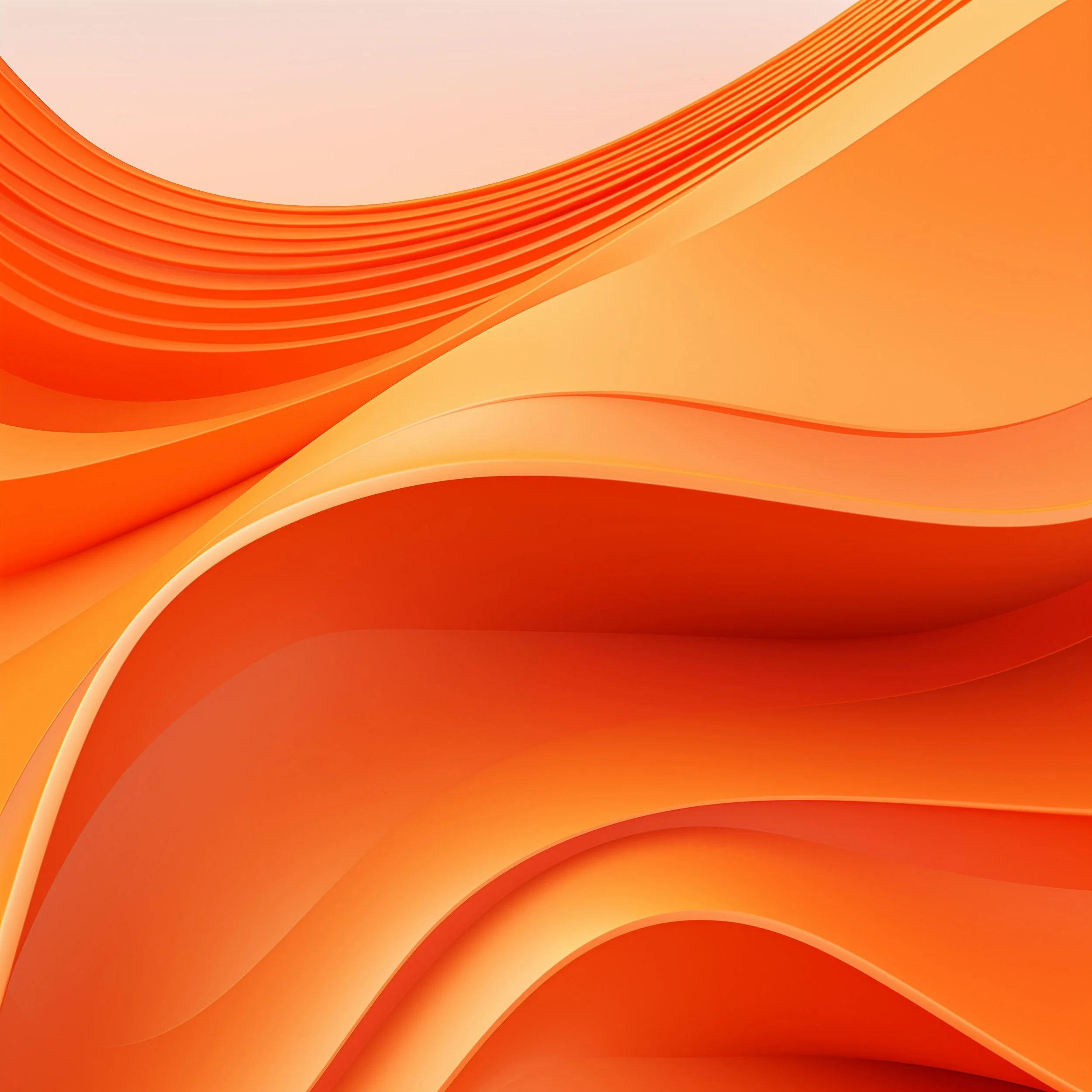 Fondo abstracto en tonos anaranjados con ondas y curvas suaves
