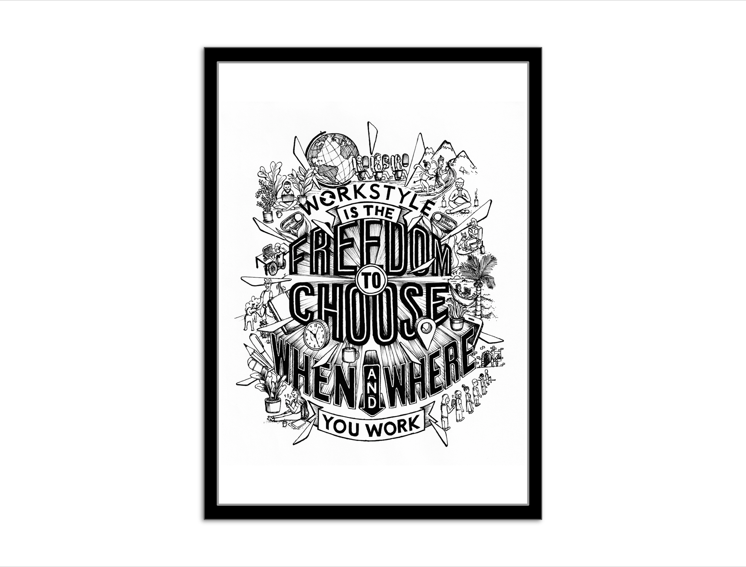 A2 Workstyle Book Illustration Poster by Josh Edson