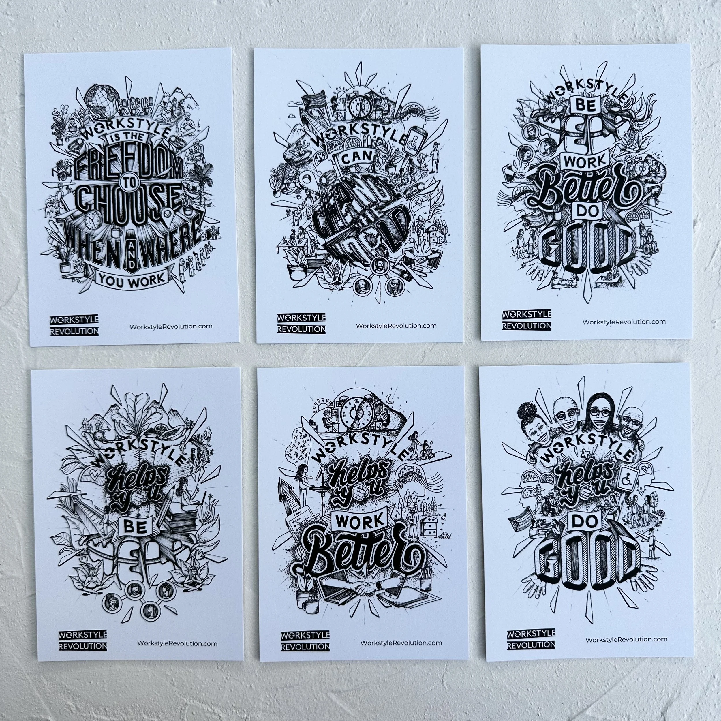 Workstyle Postcards (A6) - Set of 6