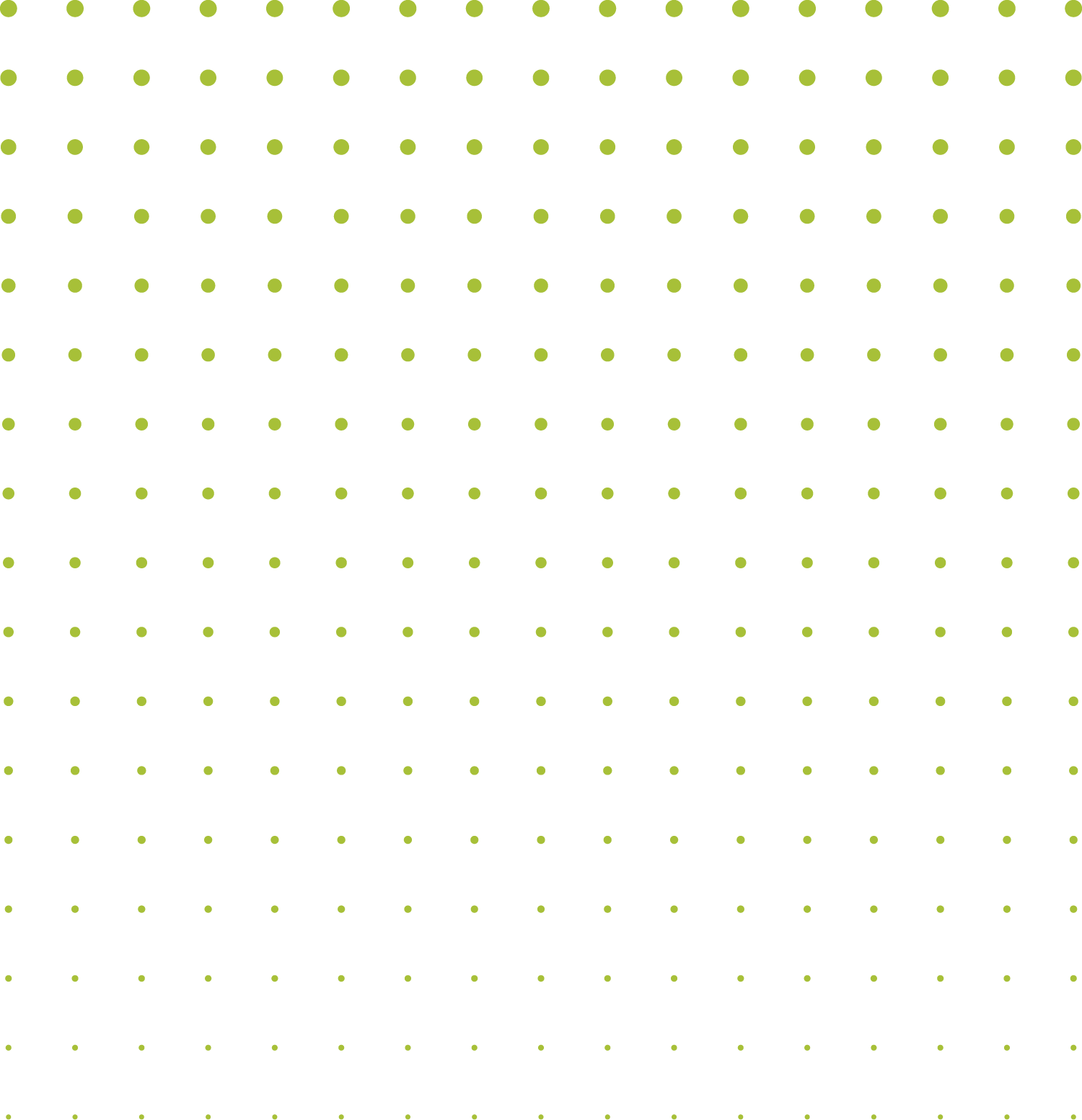 Lime green dots in a grid that fades to transparent