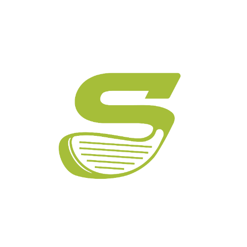 SimTec Golf's S icon with the words Tee Off In Style surrounding the icon