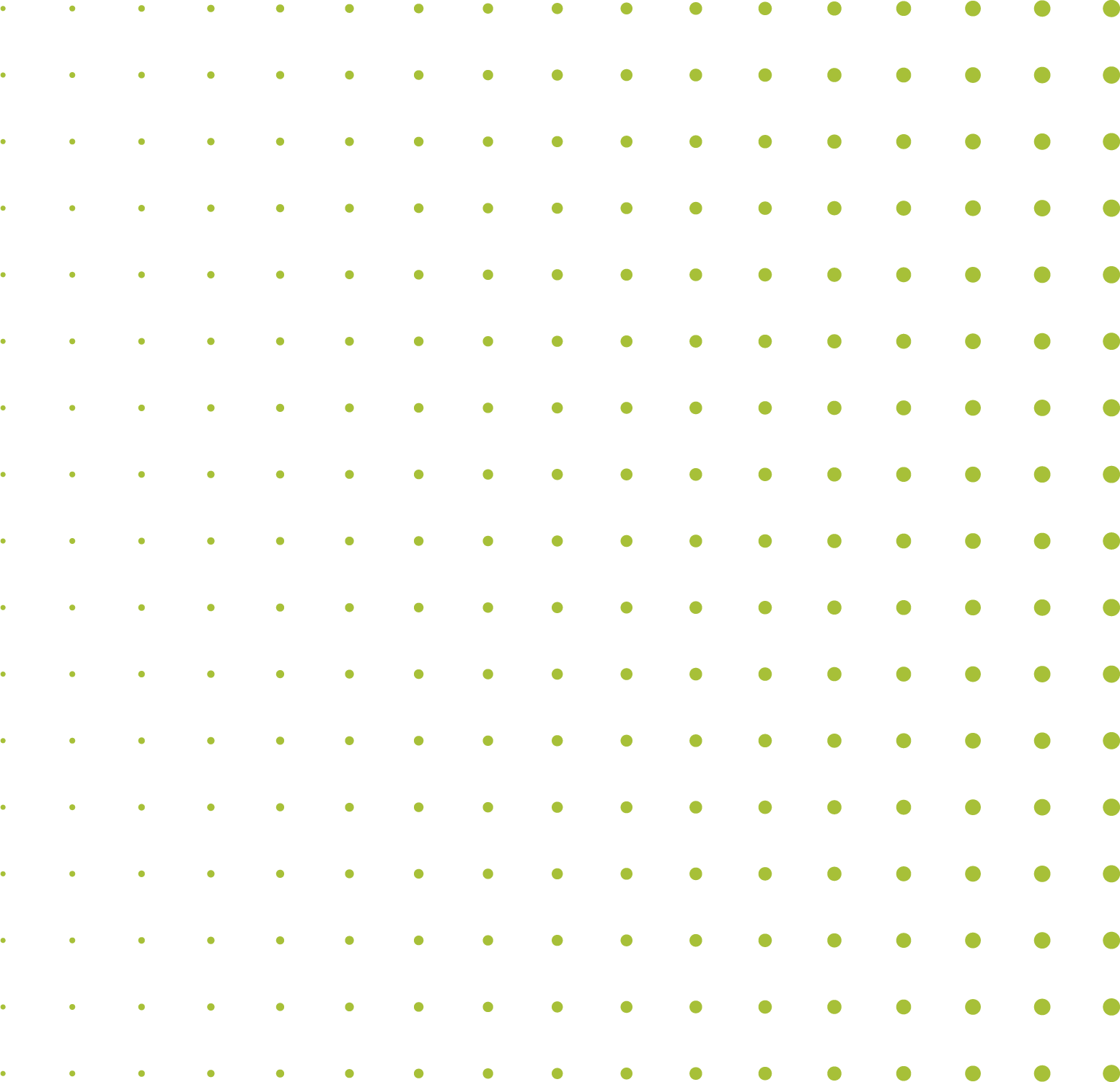 Lime green dots in a grid that fades to transparent