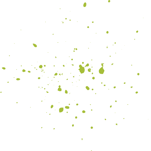 Green paint splatters