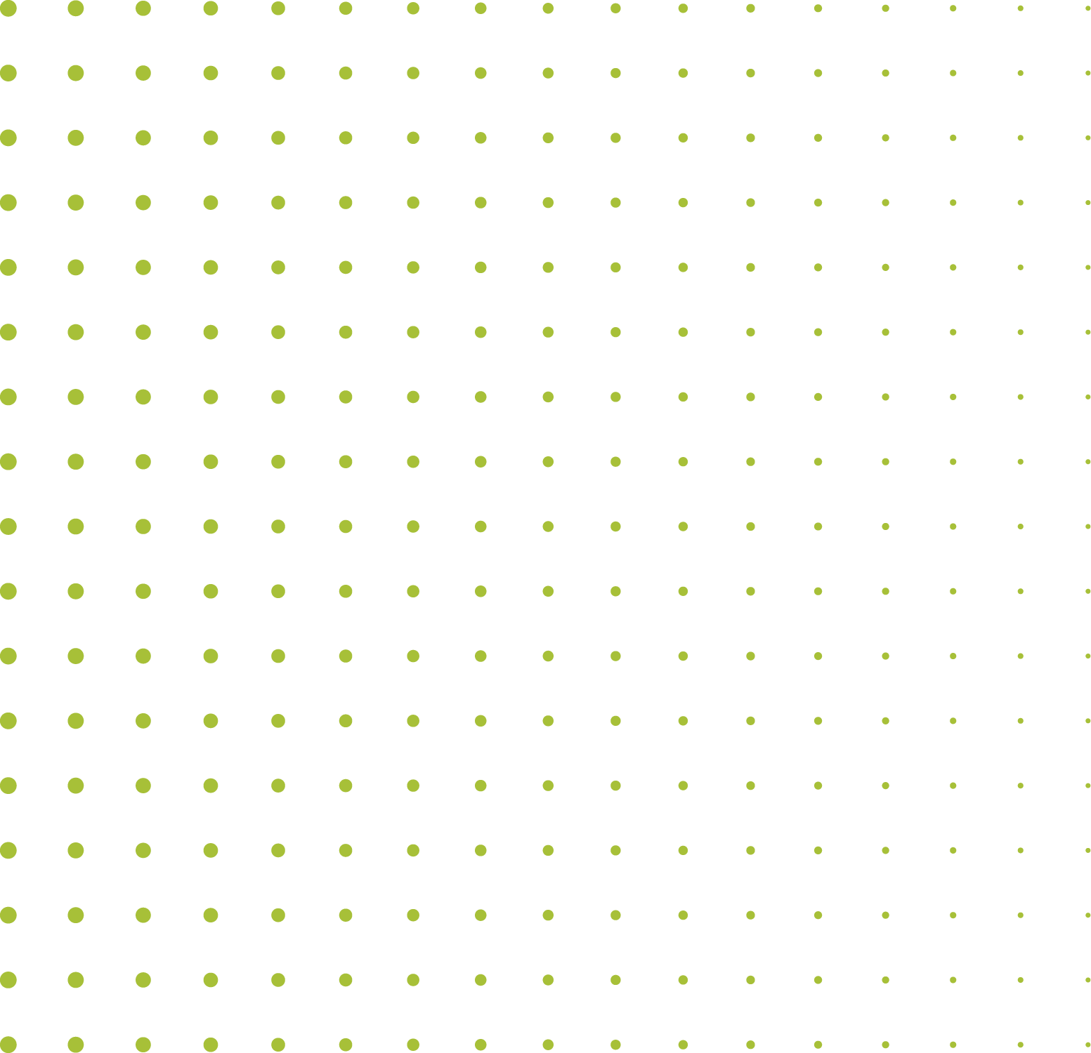 Lime green dots in a grid that fades to transparent