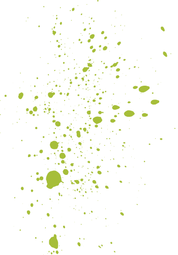Green paint splatters