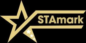Logo with a large star and the text 'STAmark' in bold, gold-colored letters.