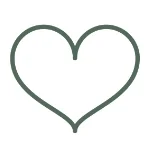 Leeres Herzsymbol in Grau